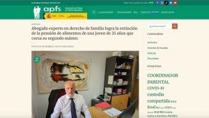 Jesús Odériz en APFS: conseguimos extinguir la pensión a una hija de 25 años