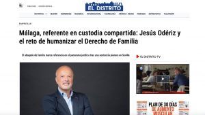 El Distrito destaca a Odériz Abogados como referente en custodia compartida